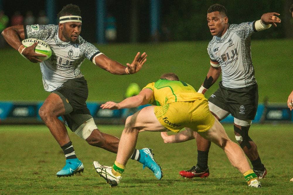 Fiji v Australia during the final of the 2019 Oceania Rugby Sevens Championship