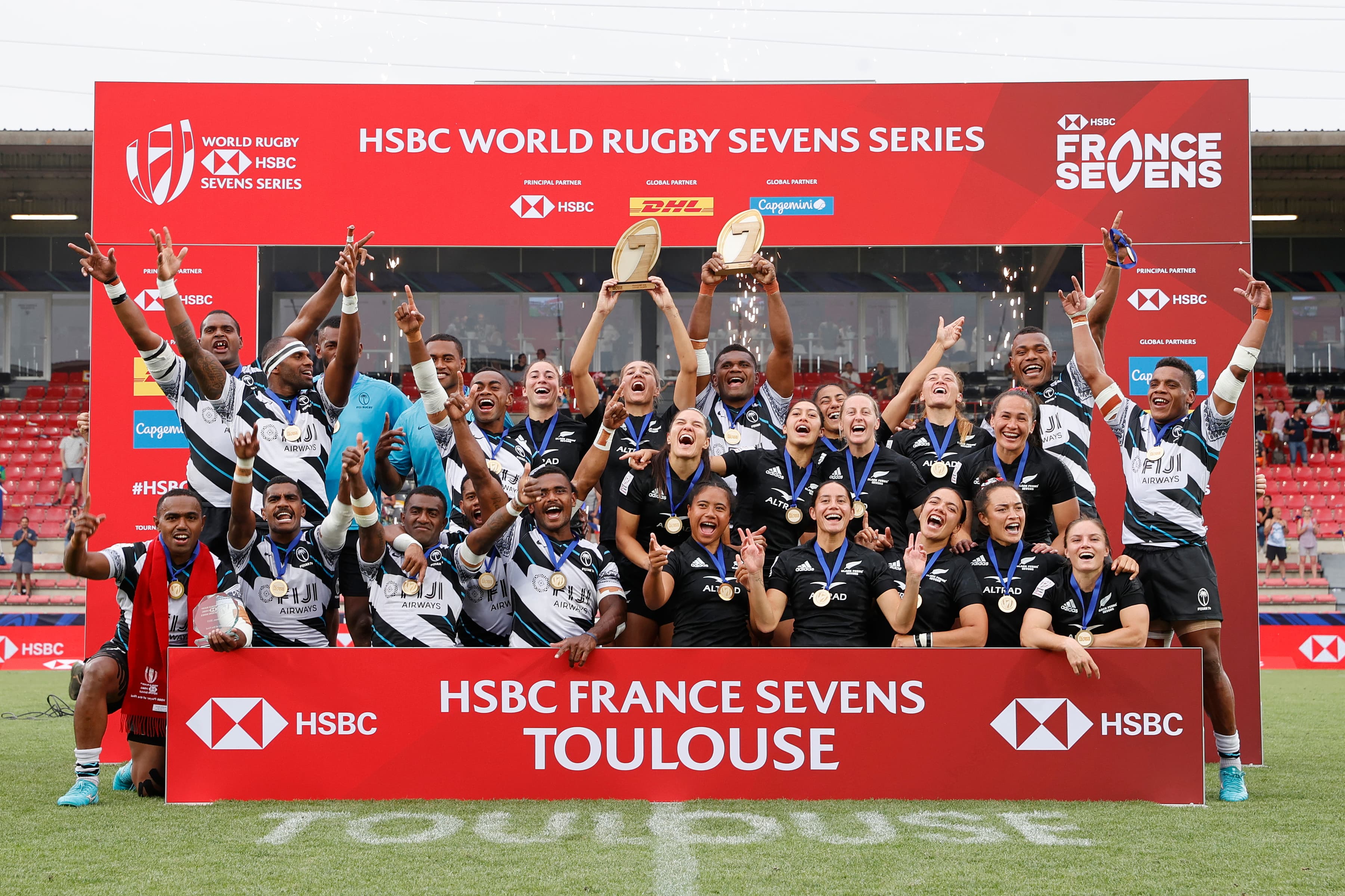 Fiji Men's and New Zealand Women's crowned winners at Stade Toulousain on 22 May, 2022 in Toulouse, France. Photo credit: Mike Lee - KLC fotos for World Rugby